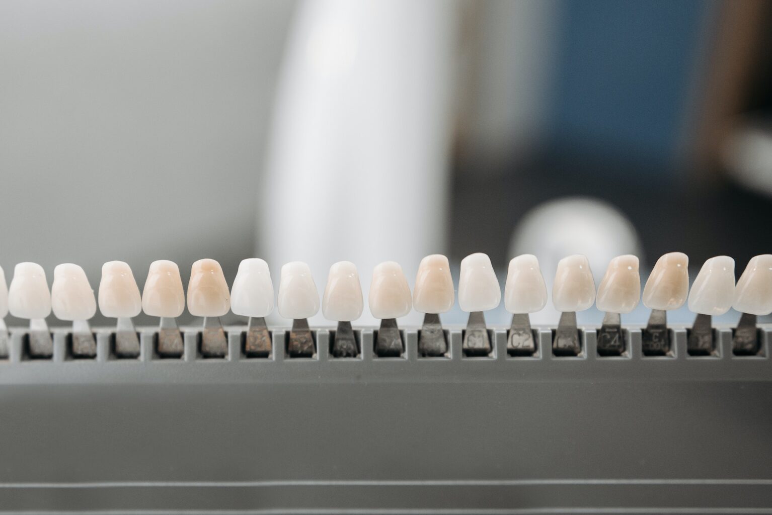 Different shades of veneers