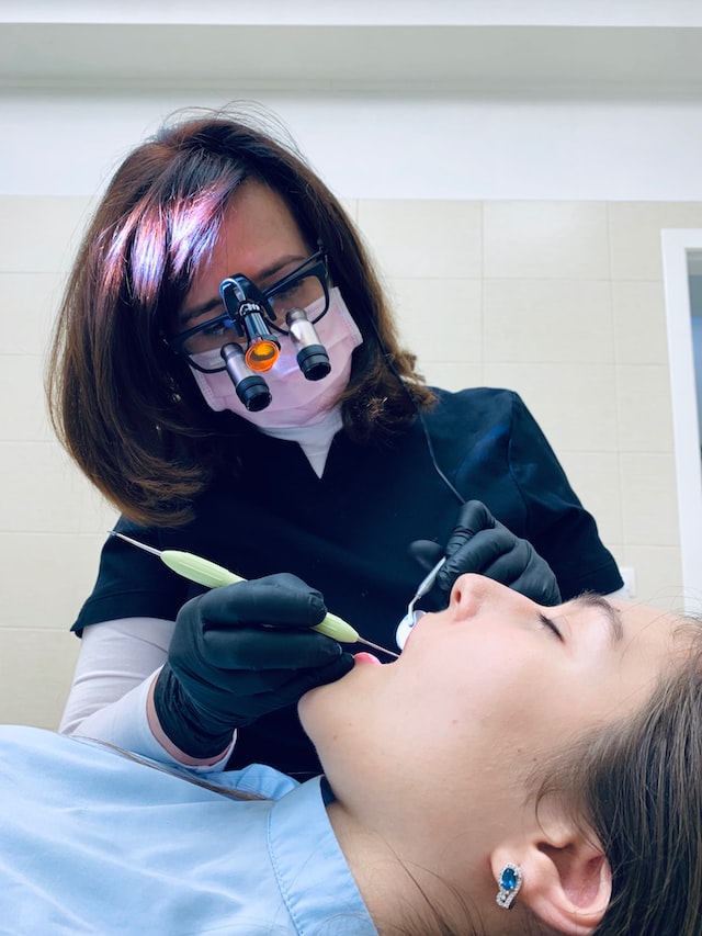 dental implant procedure in a dental office