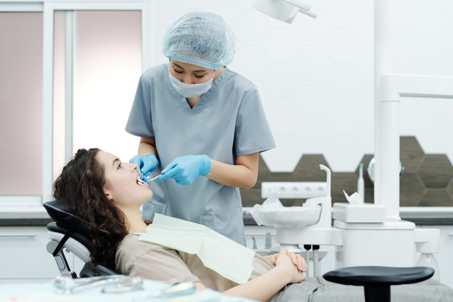 Patient at dental appointment