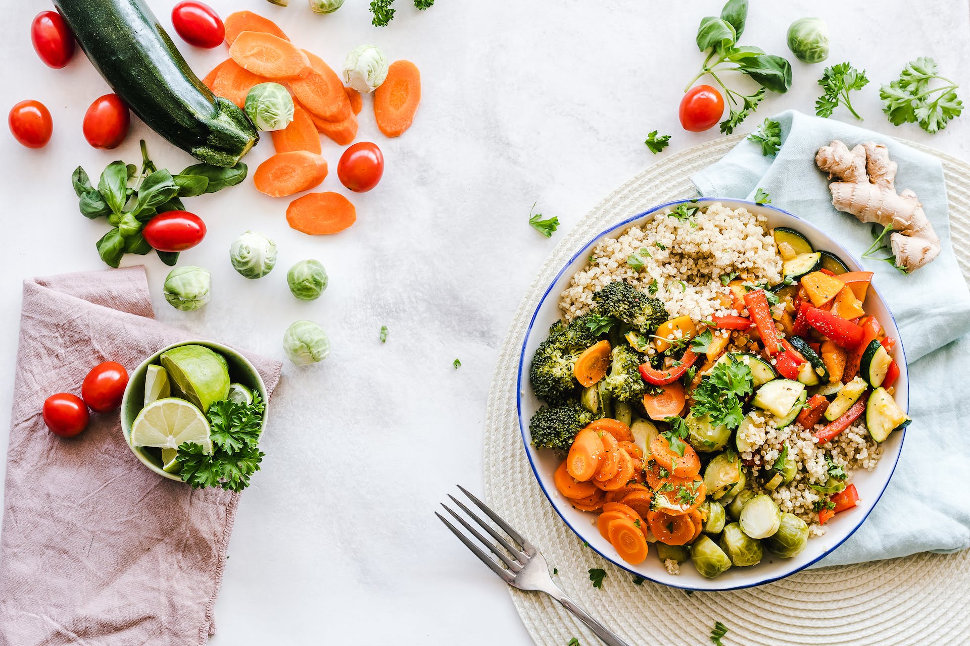 Vegetable salad on a plate